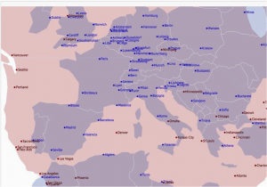 Geneva Europe Map Maps On the Web European and Na Cities Overlaid with