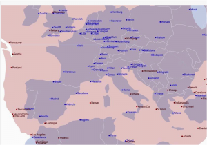 Geneva Map Of Europe Maps On the Web European and Na Cities Overlaid with