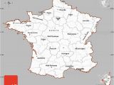 Geographical Map Of France Gray Simple Map Of France Cropped Outside