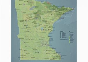 Geographical Map Of Minnesota Map Of Minnesota Amazon Com