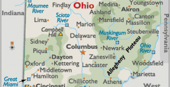 Geographical Map Of Ohio Ohio Map Geography Of Ohio Map Of Ohio Worldatlas Com