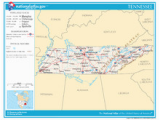 Geographical Map Of Tennessee Outline Of Tennessee Wikipedia