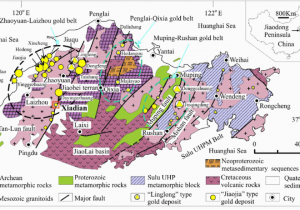 Geological Map Of Alabama Simplified Geological Map Of the Jiaodong Peninsula Showing Location
