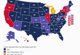 Georgia Carry Reciprocity Map Michigan Concealed Carry Gun Laws Uscca Ccw Reciprocity Map Last