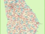 Georgia City and County Map Georgia Road Map with Cities and towns