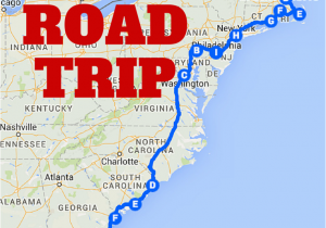 Georgia Coastline Map the Best Ever East Coast Road Trip Itinerary Road Trip Ideas