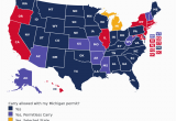Georgia Concealed Carry Reciprocity Map Michigan Concealed Carry Gun Laws Uscca Ccw Reciprocity Map Last