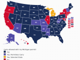 Georgia Concealed Carry Reciprocity Map Michigan Concealed Carry Gun Laws Uscca Ccw Reciprocity Map Last