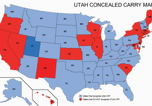 Georgia Concealed Carry Reciprocity Map Utah Concealed Weapons Permit Reciprocity Map Misc Pinterest