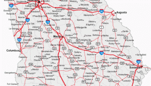 Georgia County Map with Cities and Roads Map Of Georgia Cities Georgia Road Map