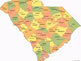 Georgia County Map with Cities south Carolina County Map