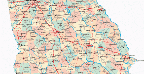 Georgia County Map with Roads Georgia Road Map Ga Road Map Georgia Highway Map