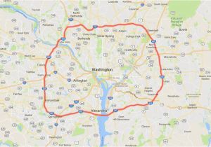 Georgia Dome Parking Lot Map Capital Beltway Map I 495 Interstate Exit Guide