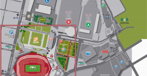 Georgia Dome Parking Map atlanta Airport Parking Map New Stadium Maps Mercedes Benz Stadium