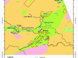 Georgia Gold Belt Map Geological Map Of the Giyani Greenstone Belt Showing areas