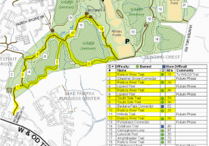 Georgia Loop Trail Map south Side Rails to River Trail Loop Lake Fairfax Park Va