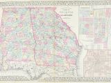 Georgia Map by Counties 1881 County Map Of Georgia and Alabama S Mitchell Jr Products