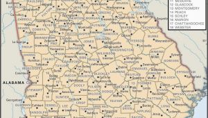 Georgia Map with County Lines State and County Maps Of Georgia
