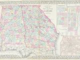 Georgia Maps by County 1881 County Map Of Georgia and Alabama S Mitchell Jr Products