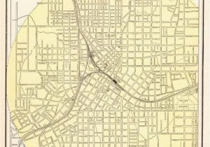 Georgia Maps with Cities 1880 Antique original atlanta Georgia Map Vintage City Map Of