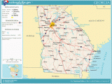 Georgia Physical Features Map Printable Maps Reference