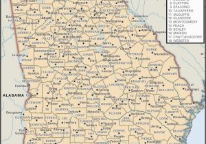 Georgia Physical Features Map State and County Maps Of Georgia