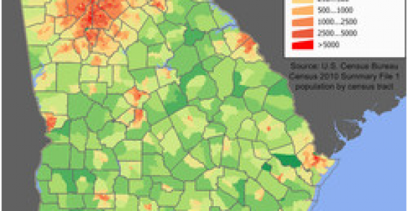 Georgia Population Density Map Demographics Of Georgia U S State Wikipedia