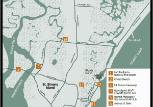 Georgia Sea islands Map Sherpa Guides Georgia Coast southern Coast St Simons island