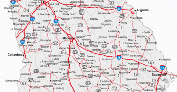 Georgia State Highway Map Map Of Georgia Cities Georgia Road Map