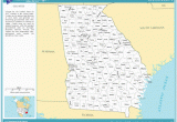 Georgia State Map with Cities and Counties Printable Maps Reference