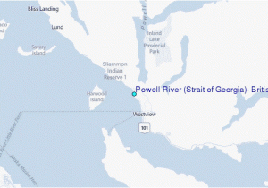 Georgia Strait Map Powell River Strait Of Georgia British Columbia Tide Station
