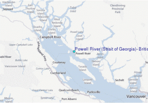 Georgia Strait Map Powell River Strait Of Georgia British Columbia Tide Station