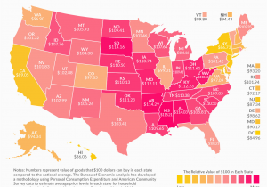 Georgia Tax Maps these are the States where 100 Goes the Farthest Infographics