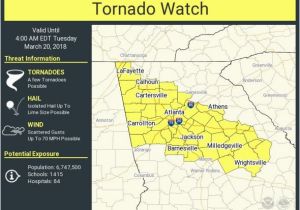 Georgia tornado Map Reports Damaging Storms Hit Jacksonville Alabama as Severe