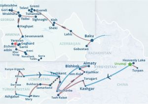 Georgia Wine Highway Map From China to Black Sea tour China Kyrgyzstan Kazakhstan