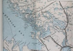 Georgian Bay Canada Map Grand Trunk Railway System and Muskoka Navigation Co Brochure C 1898