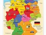 German Language Map Of Europe Premium Poster Bundeslander Fur Kinder Schule Germany