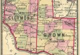 Ghost towns Texas Map Brown Clermont County 1888 Ohio Map with some Ghost towns