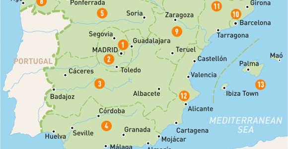 Gijon Spain Map Map Of Spain Spain Regions Rough Guides