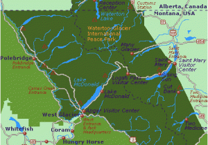 Glacier National Park Canada Map Map Of Glacier National Park and Surrounding towns Free