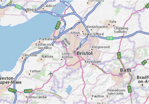 Glastonbury England Map Bristol Map Detailed Maps for the City Of Bristol Viamichelin