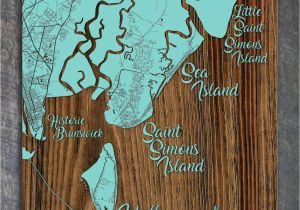 Golden isles Of Georgia Map Golden isles Georgia Whimsical Map Fire Pine