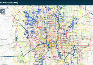 Google Map Of Columbus Ohio Columbus Metro Bike Map