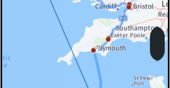 Google Maps Ireland Distance Calculator Drive Distance From Rosslare Wexford Ireland to Roscoff Bretagne
