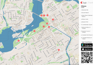 Google Maps Ottawa Ontario Canada Ottawa Printable tourist Map Sygic Travel