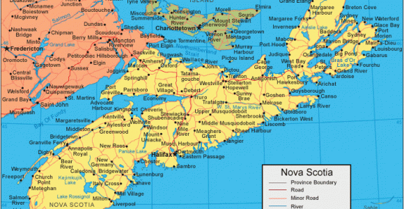 Google Maps Pei Canada Nova Scotia Map Satellite Image Roads Lakes Rivers Cities