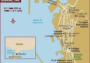 Google Maps Tarifa Spain Stadtplan Von Gibraltar Detaillierte Gedruckte Karten Von