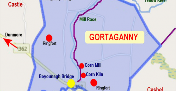 Gort Ireland Map Gortaganny