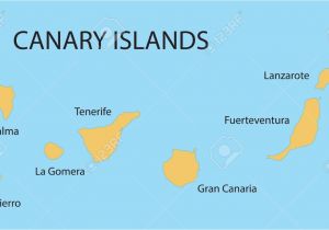 Gran Canaria Spain Map Yellow Map Of Canary islands