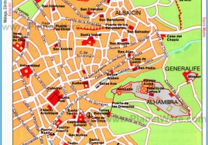 Granada Spain Map tourist Spain Map tourist attractions Travelsfinders Com A
